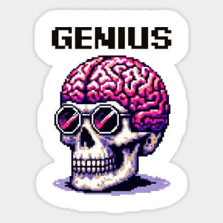 Genius Skull Sticker